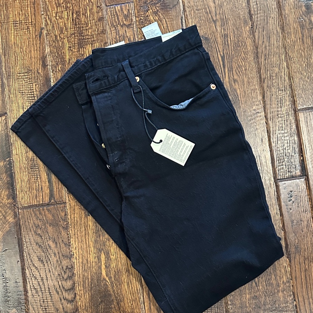 Levi's black 501 Original Cropped Jeans